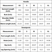 The Solène Set — vendor size chart