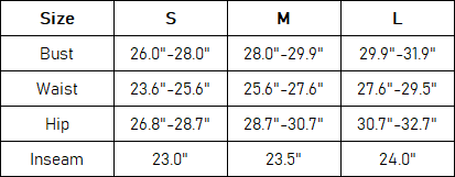 The Zaria Jumpsuit — vendor size chart