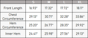 The Rue Legging — vendor size chart
