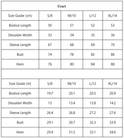 VÉLORE Coffee Cardigan, Bra & Shorts 3-Piece Set - vendor size chart