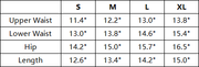 The Élanora Short — vendor size chart