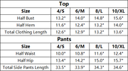 The Isabelle Set — vendor size chart