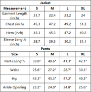 The Alessia Set — vendor size chart