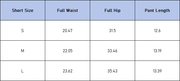 The Savelle Short — vendor size chart