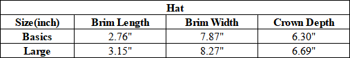 The VÉLORE Performance Hat — product photo or size chart 2