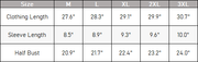 The Gaia Top — vendor size chart