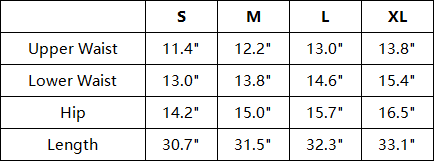The Élanora Legging — vendor size chart