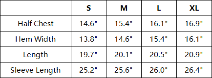 The Élanora Jacket — vendor size chart