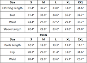 The Celine Set — vendor size chart