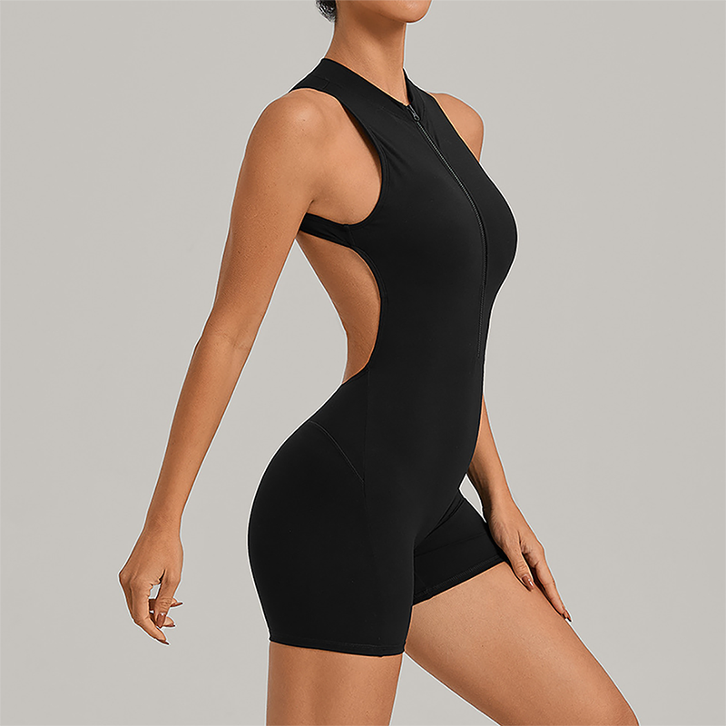 VÉLORE Half-Zip Sculpt Jumpsuit - product photo