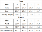 The Verona Set — vendor size chart